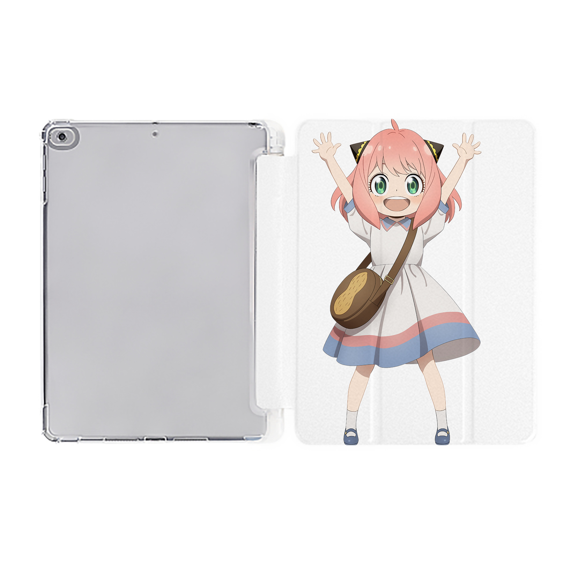 （画像用） SPY×FAMILY间谍家家酒 IPad ケース ペン収納付き 三つ折りスタンド PUレザー×シリコン 対応機種9.5/10.5/10.9インチ